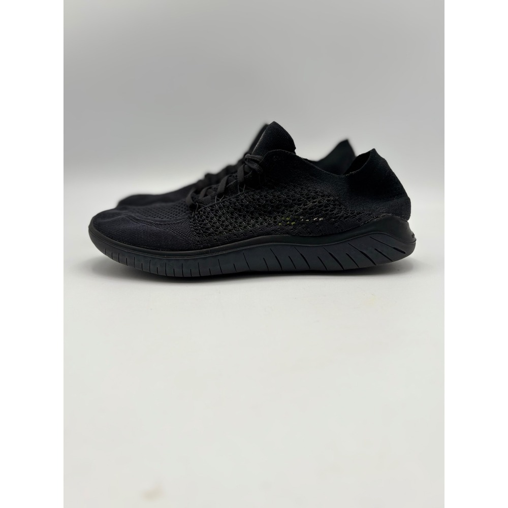 Nike Free RN Flyknit 2018 Mens 11.5 Black Running Shoes 942838-002 - Picture 3 of 8